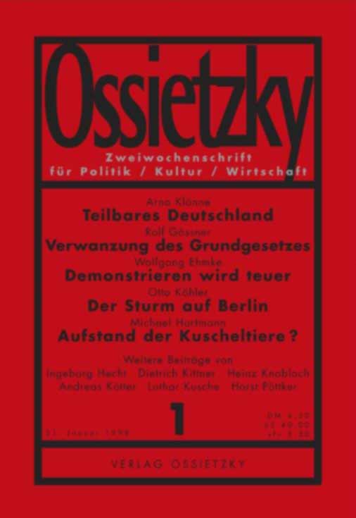 Umschlag Ossietzky 1997